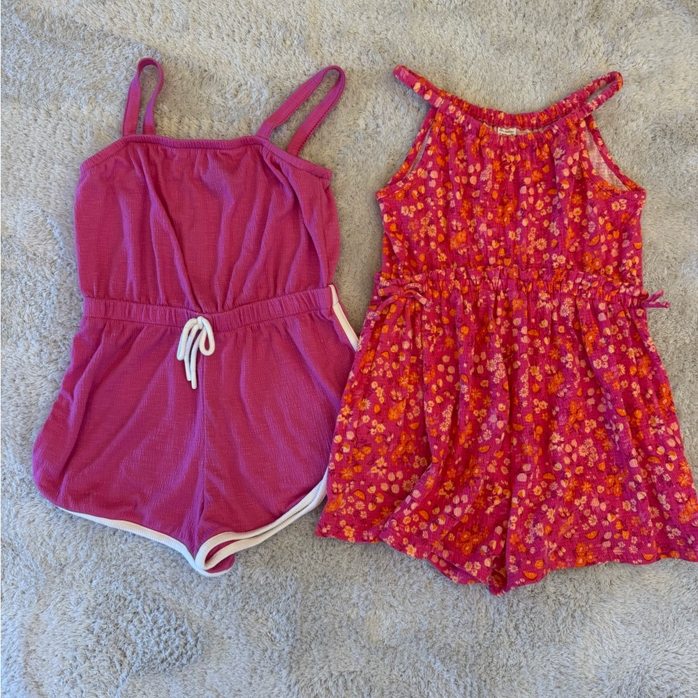 Carter's Pink and Floral Kids Rompers